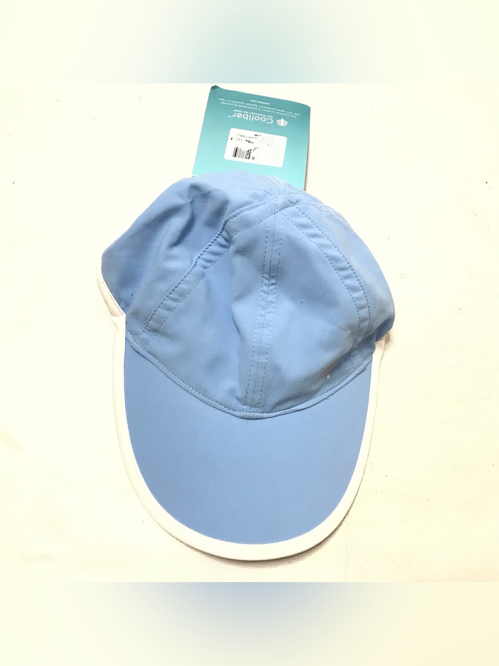 Coolibar UPF 50+ Logo Sport Cap Hat S/M Sun Protection Blue White Women Men  NWT